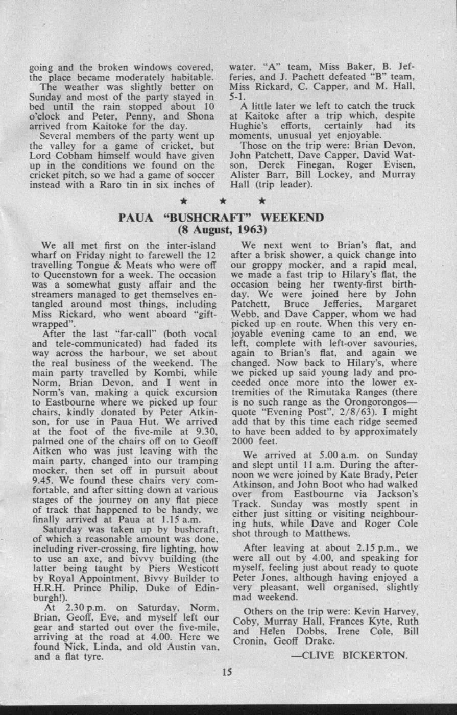Scanned journal page 2 of 2: Rimutaka Summit - Smith's Creek
