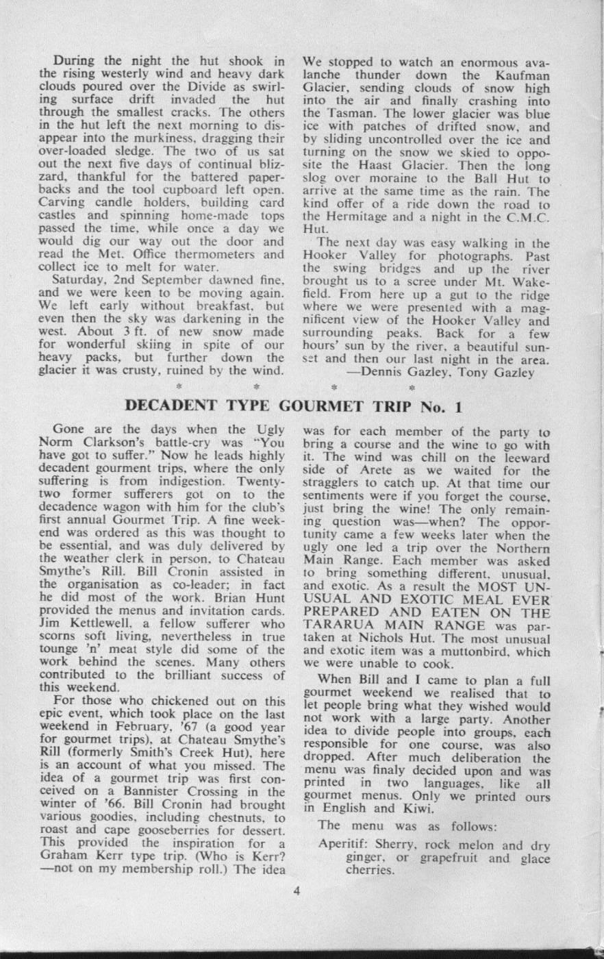 Scanned journal page 2 of 2: The Tasman in Winter