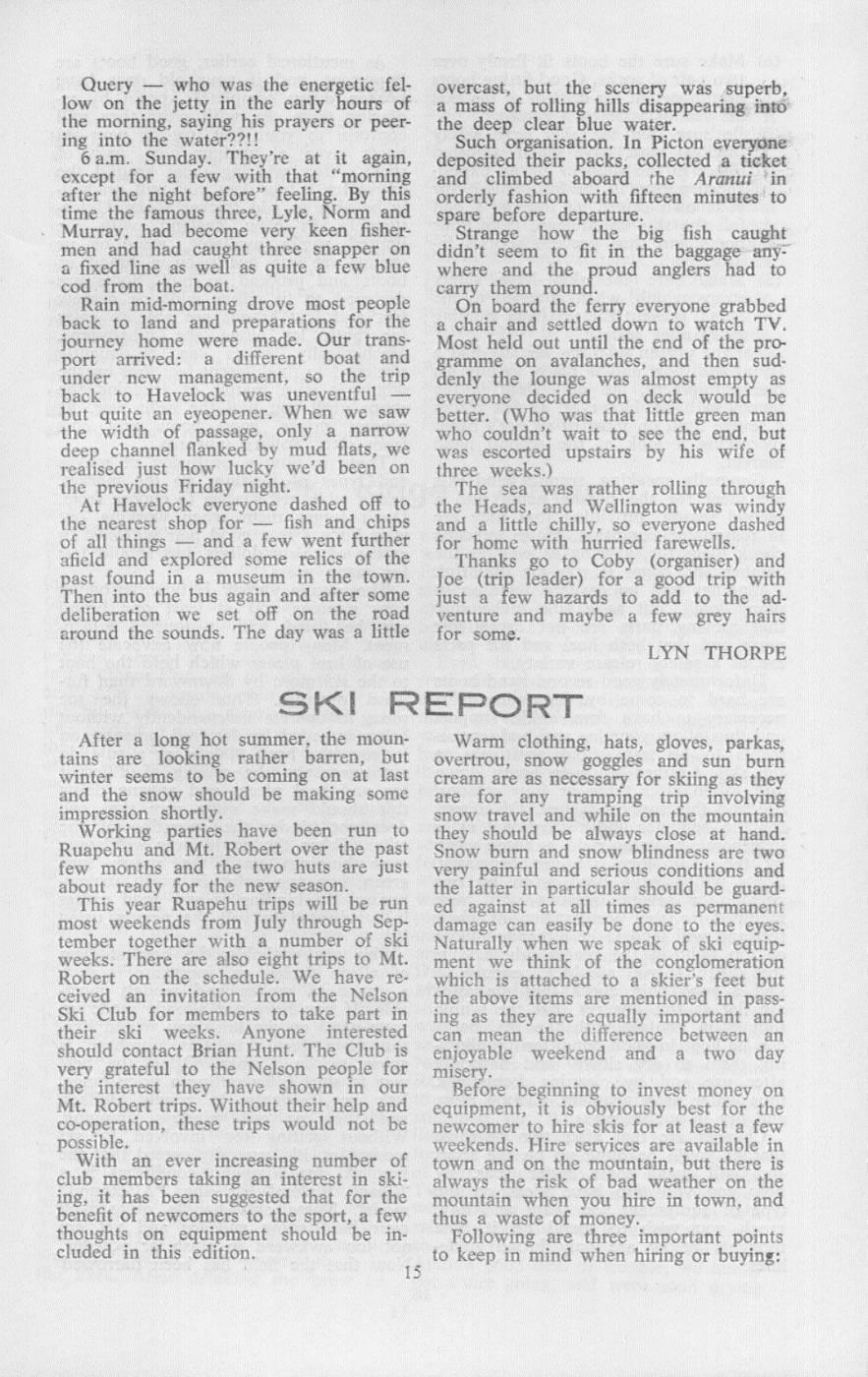 Scanned journal page 2 of 2: Fishing Trip 1970