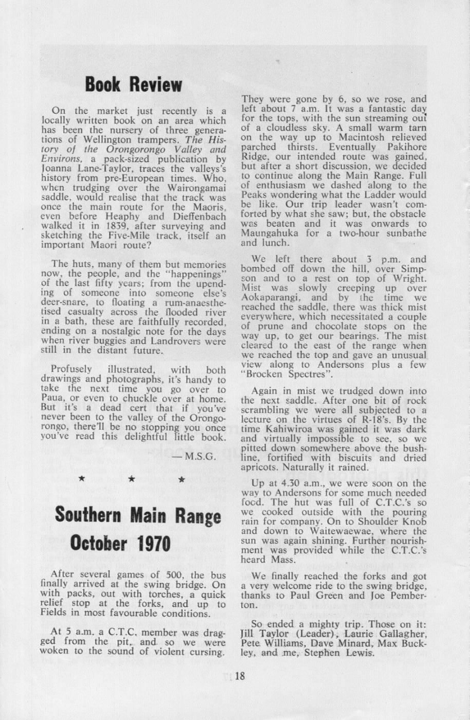 Scanned journal page 2 of 2: Olivine Ice Plateau, Christmas 1970