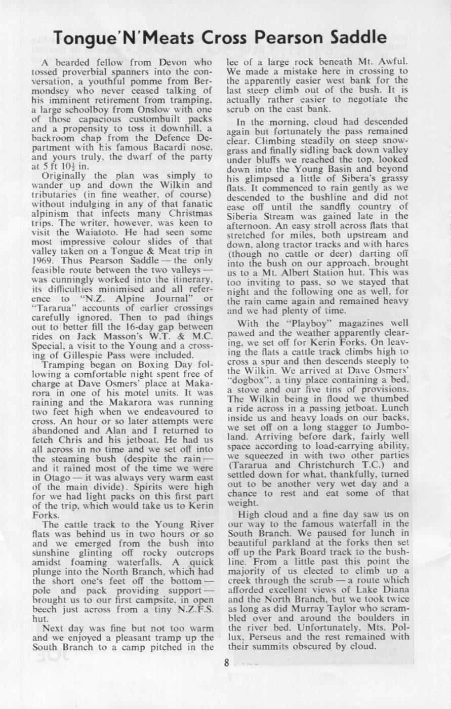 Scanned journal page 1 of 3: Tongue 'n' Meats Cross Pearson Saddle