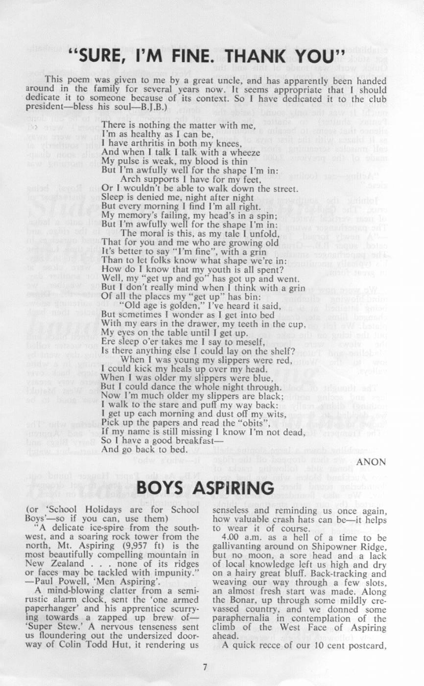 Scanned journal page 1 of 3: Boys Aspiring (School Holidays Trip)