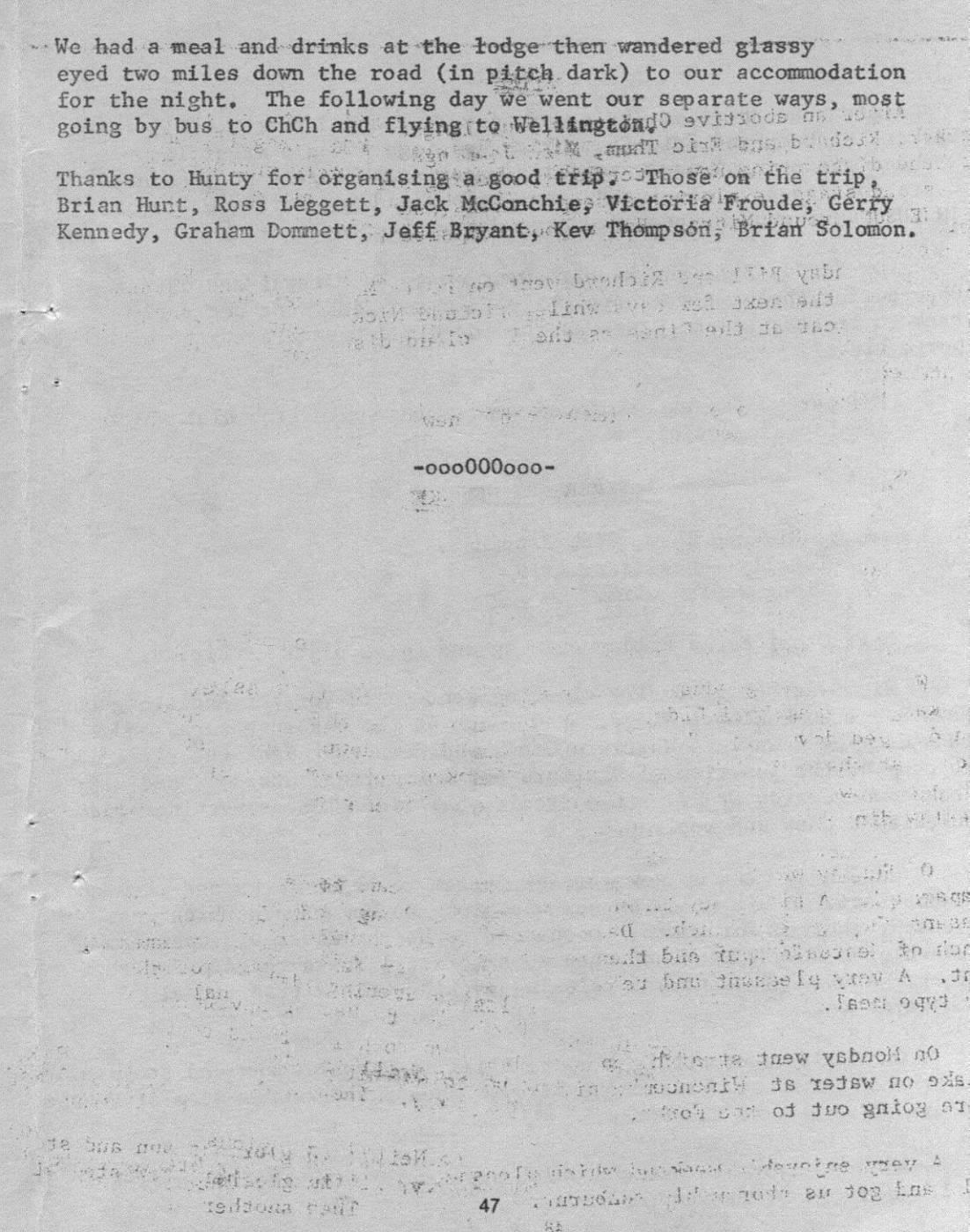 Scanned journal page 7 of 8: Otoko - Landsborough - Hunter - Huxley, Xmas 1976