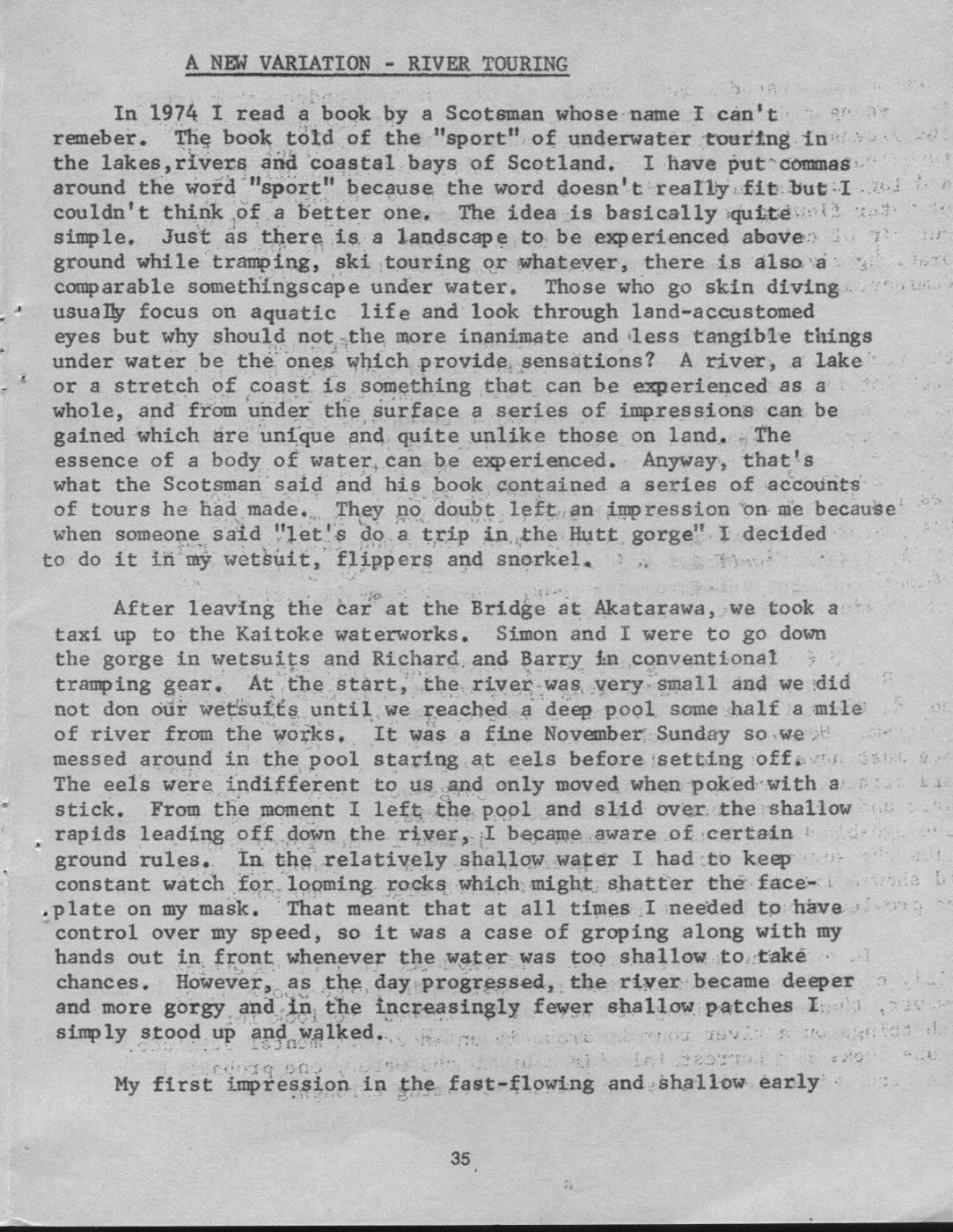 Scanned journal page 3 of 3: Ruahines May 1976