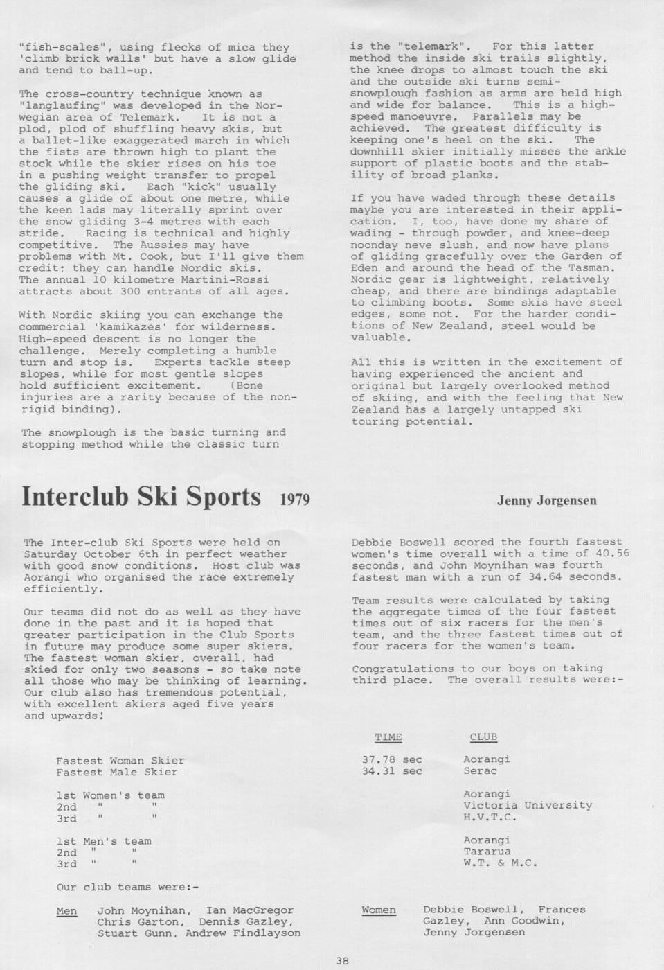 Scanned journal page 2 of 3: Nordic Skiing - Australian Style