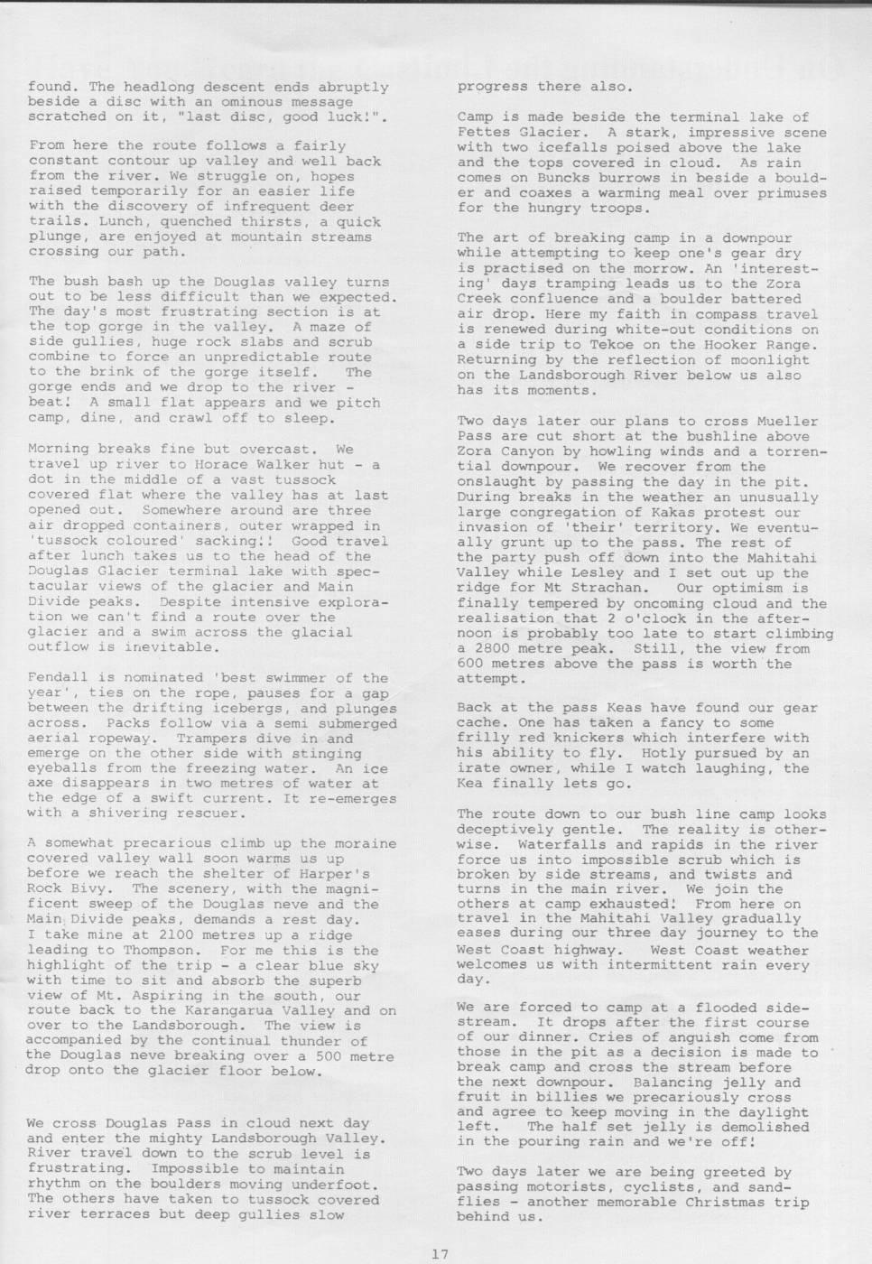 Scanned journal page 4 of 5: Rambles in South Westland