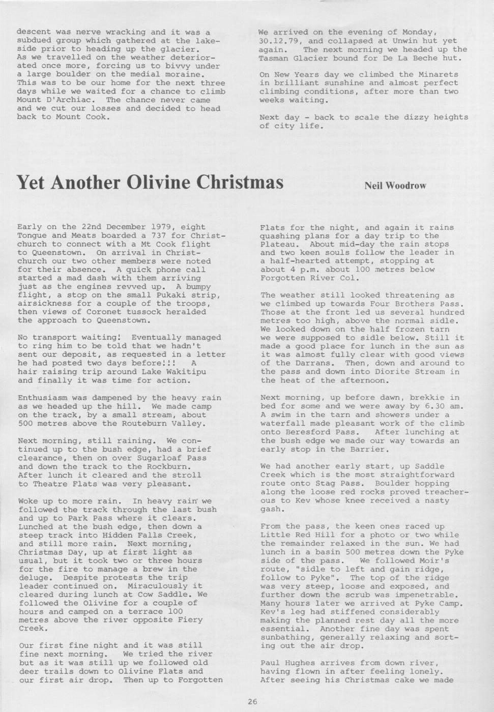 Scanned journal page 1 of 3: Yet Another Olivine Christmas