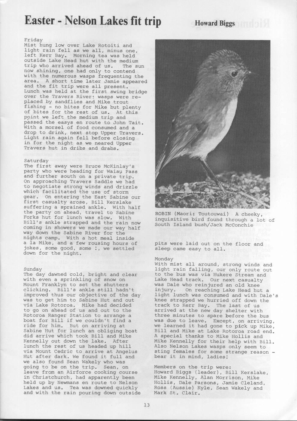 Scanned journal page 2 of 2: Easter climbing trip to Pioneer