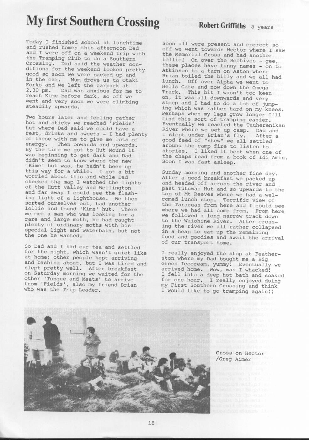 Scanned journal page 1 of 2: My first Southern Crossing