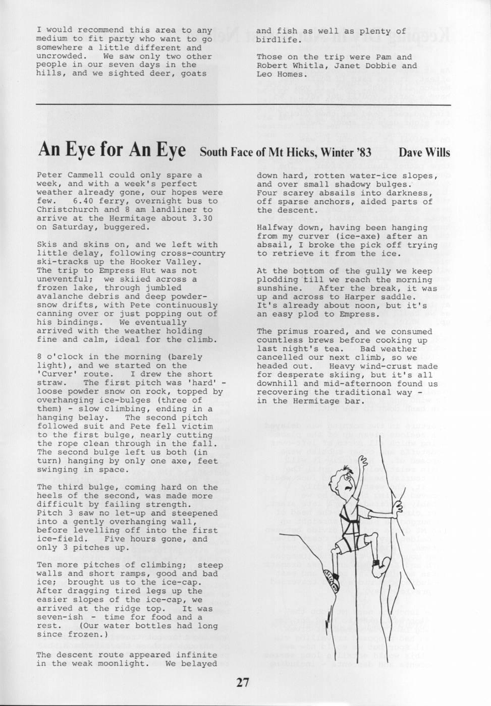 Scanned journal page 1 of 2: An Eye for An Eye