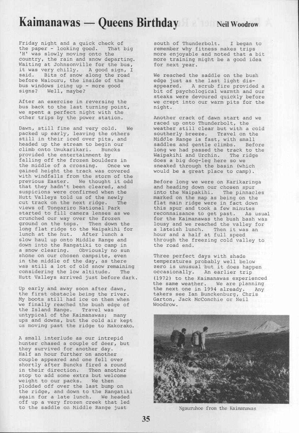 Scanned journal page 3 of 3: Broken Shoulder 1983