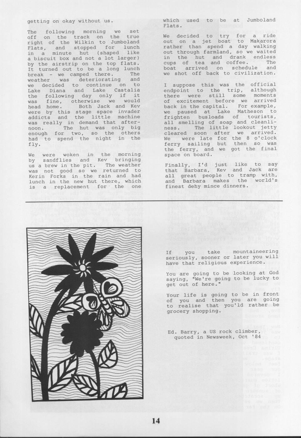 Scanned journal page 3 of 4: A Wilkin Wander