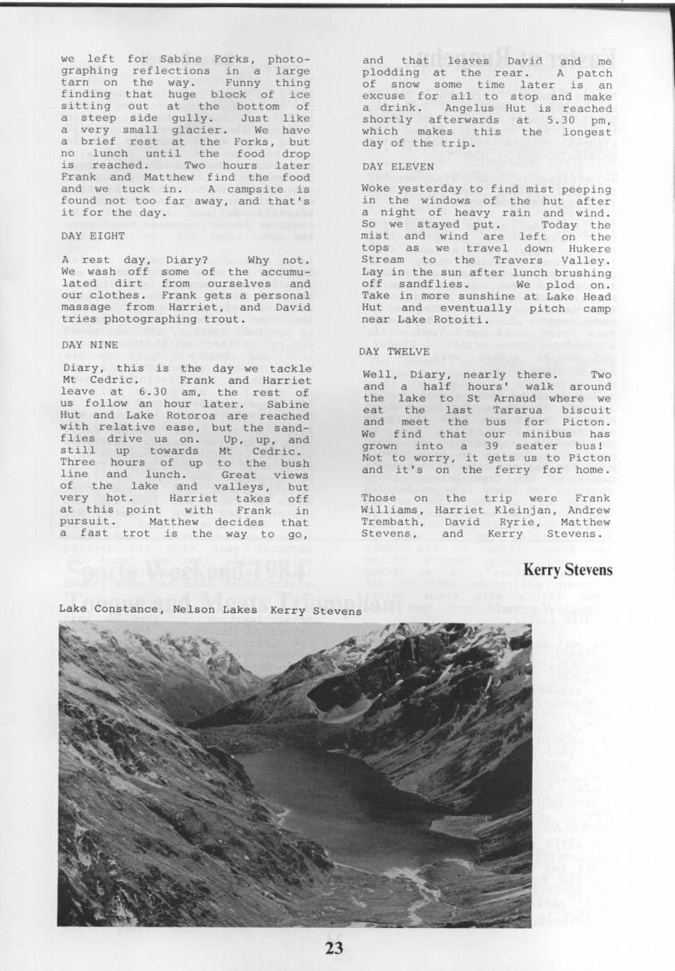 Scanned journal page 2 of 3: Dear Diary: The D'Urville and Sabine for Xmas