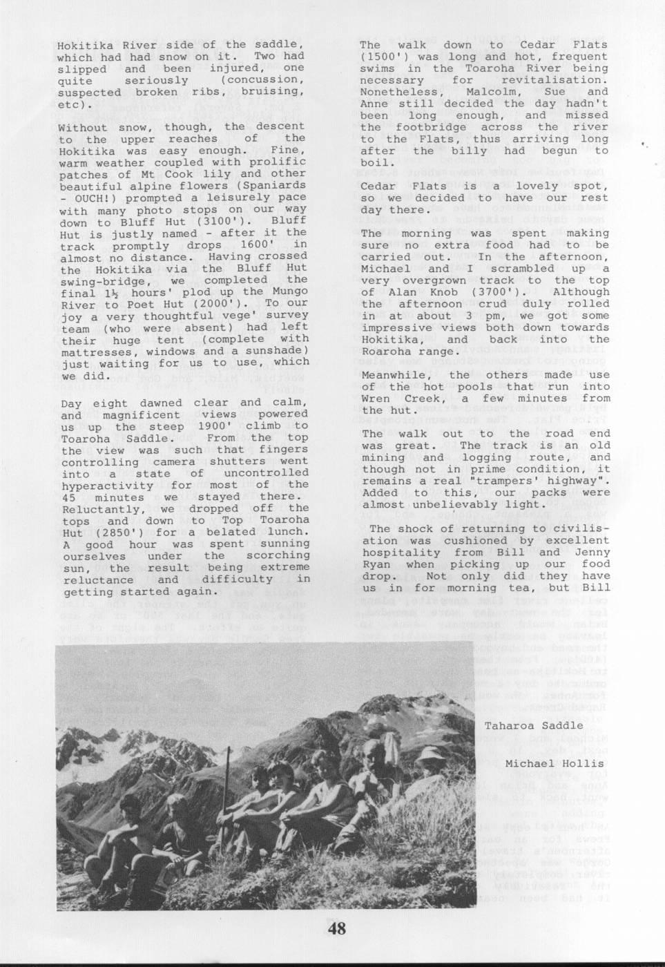 Scanned journal page 3 of 5: Hollis Hut Hike