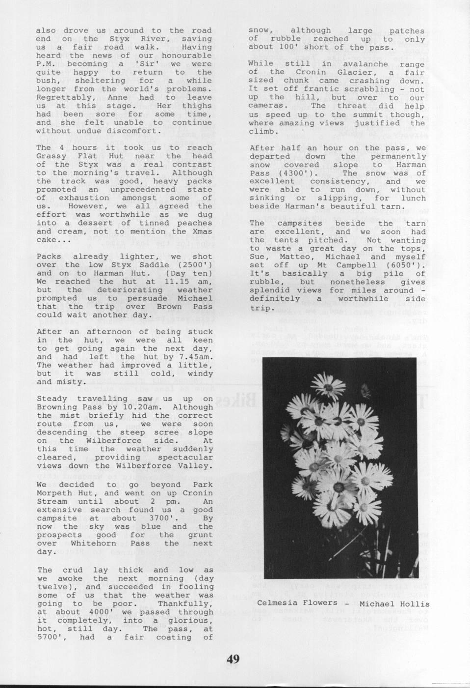 Scanned journal page 4 of 5: Hollis Hut Hike