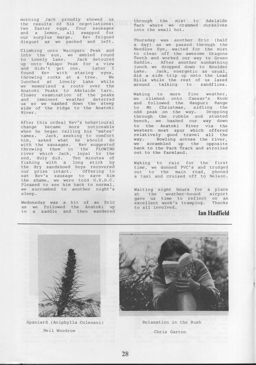 Scanned journal page 2 of 3: The Chief Guides Go Tramping