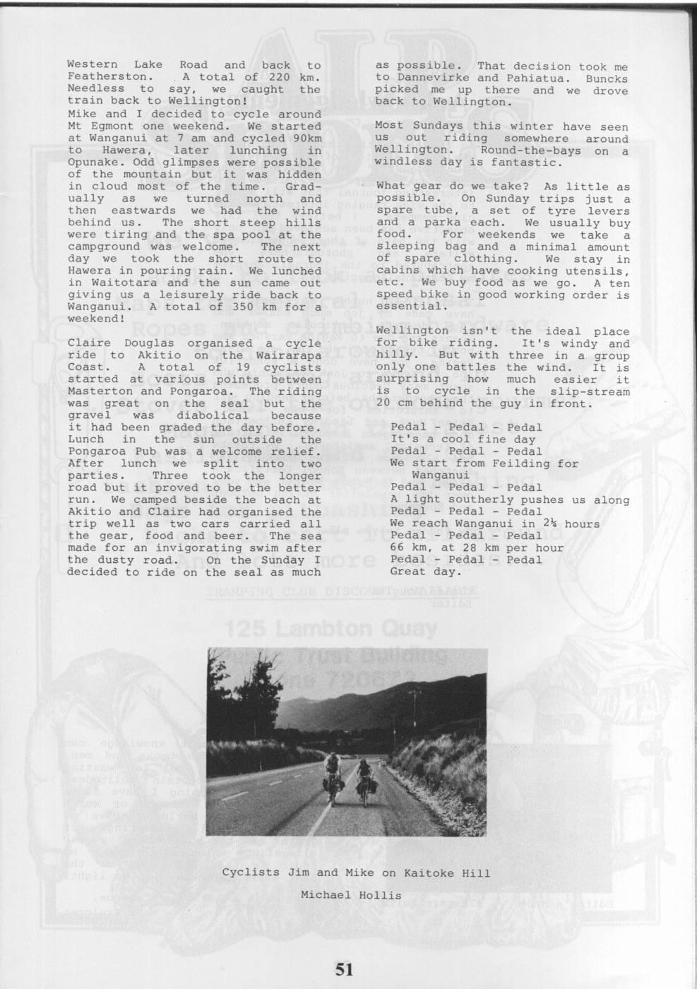 Scanned journal page 2 of 3: Tongue and Meats on Bikes