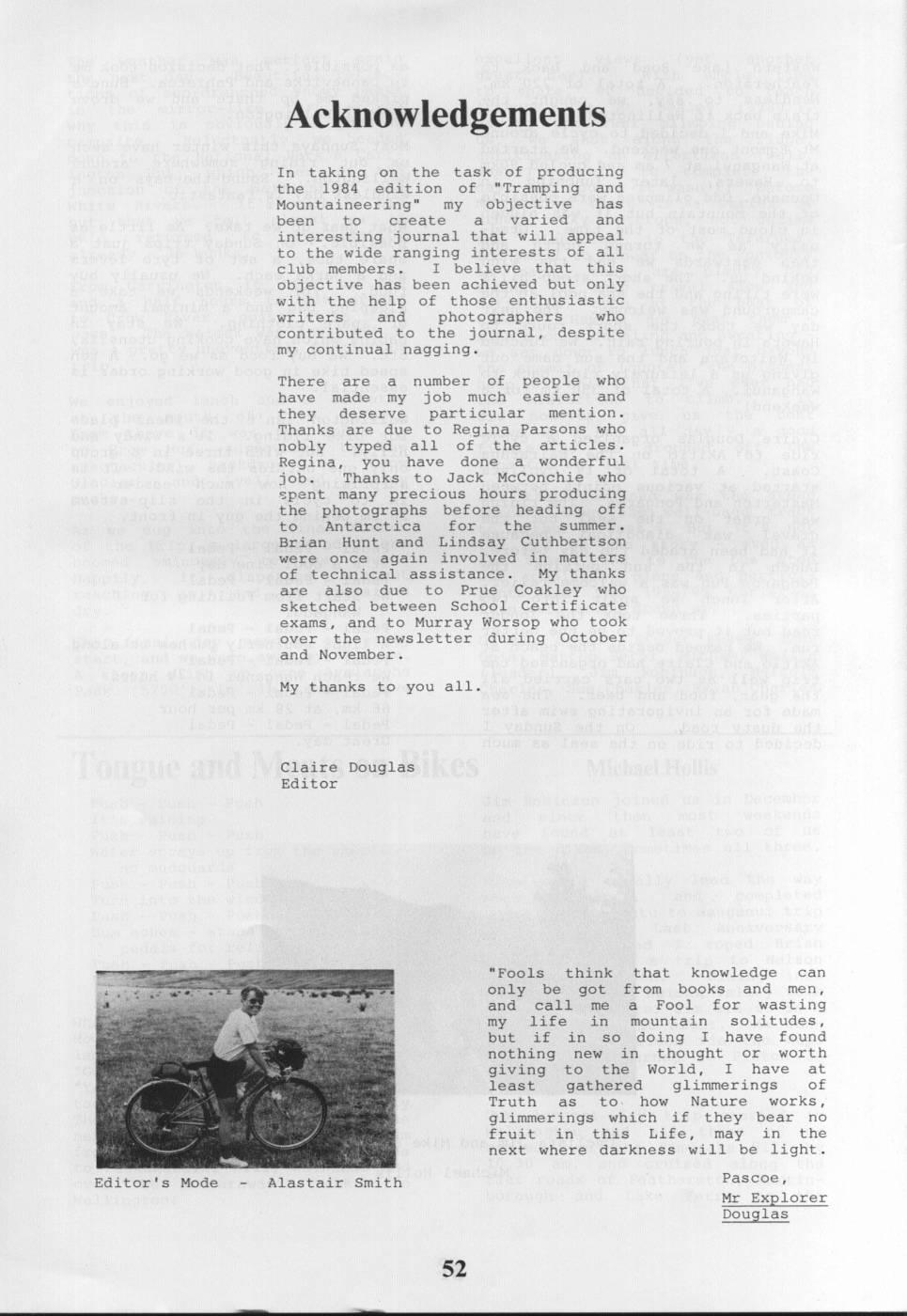 Scanned journal page 3 of 3: Tongue and Meats on Bikes