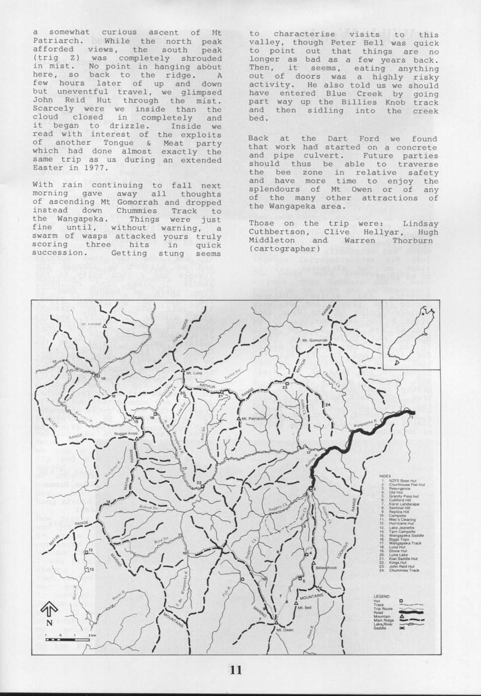 Scanned journal page 3 of 4: Wangapeka Walkabout