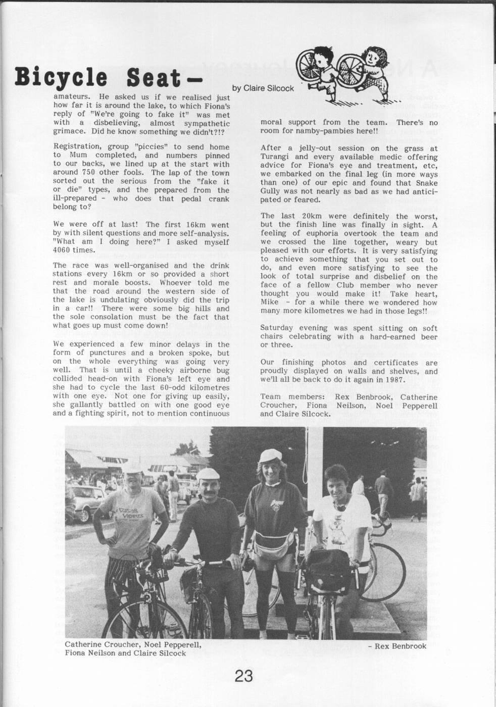 Scanned journal page 2 of 3: Madness on a Bicycle Seat