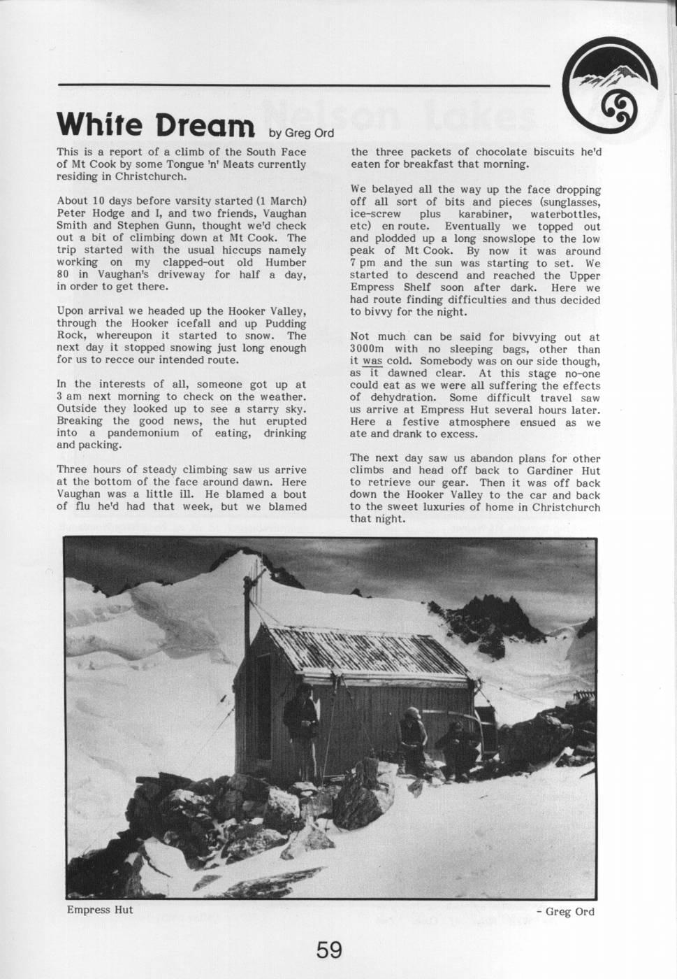 Scanned journal page 1 of 2: White Dream