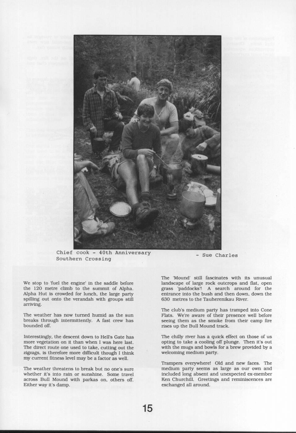 Scanned journal page 2 of 4: 40th Anniversary Southern Crossing