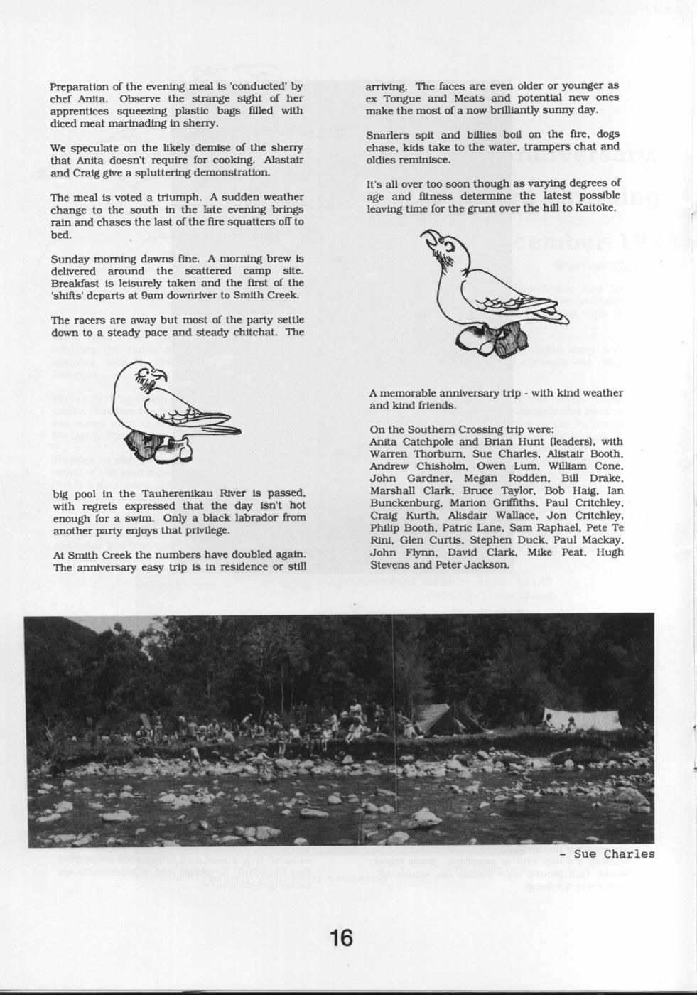 Scanned journal page 3 of 4: 40th Anniversary Southern Crossing