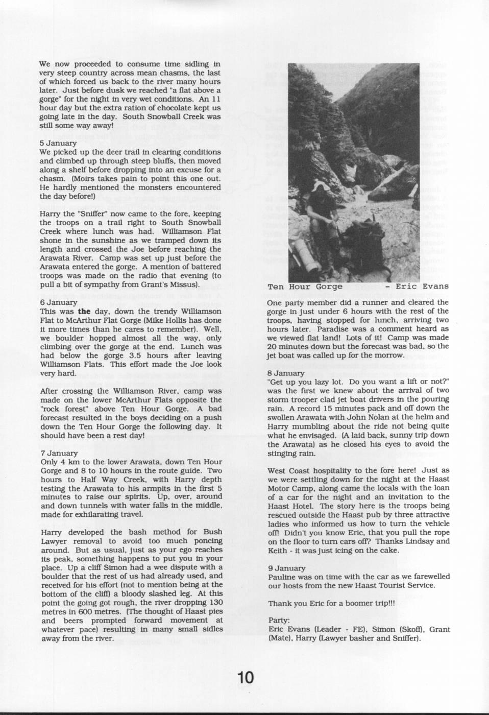 Scanned journal page 3 of 4: A Cloud Nine Experience