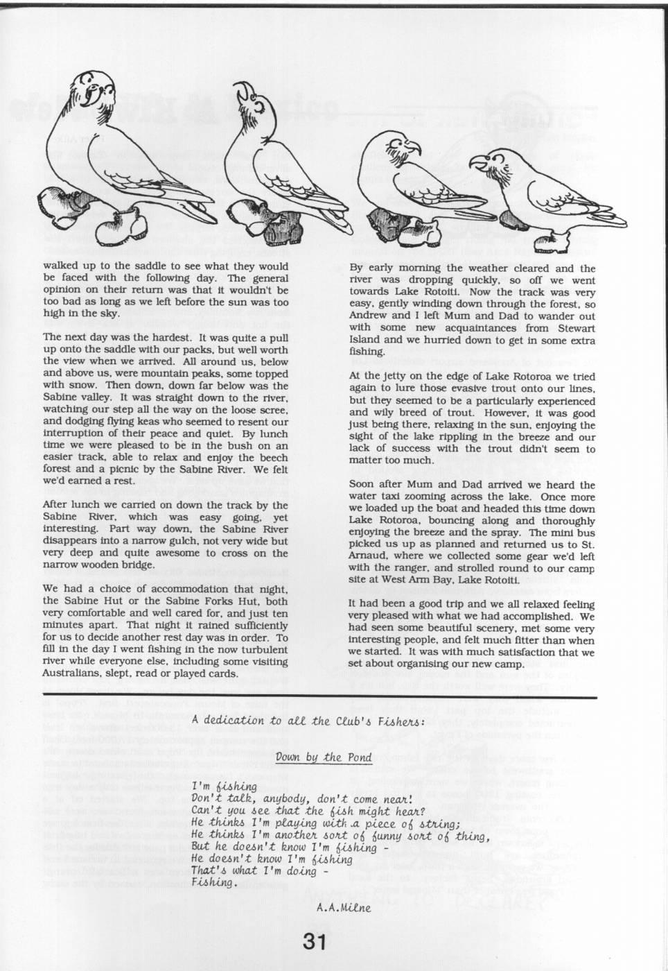 Scanned journal page 2 of 3: Family Trek to the Travers & Sabine