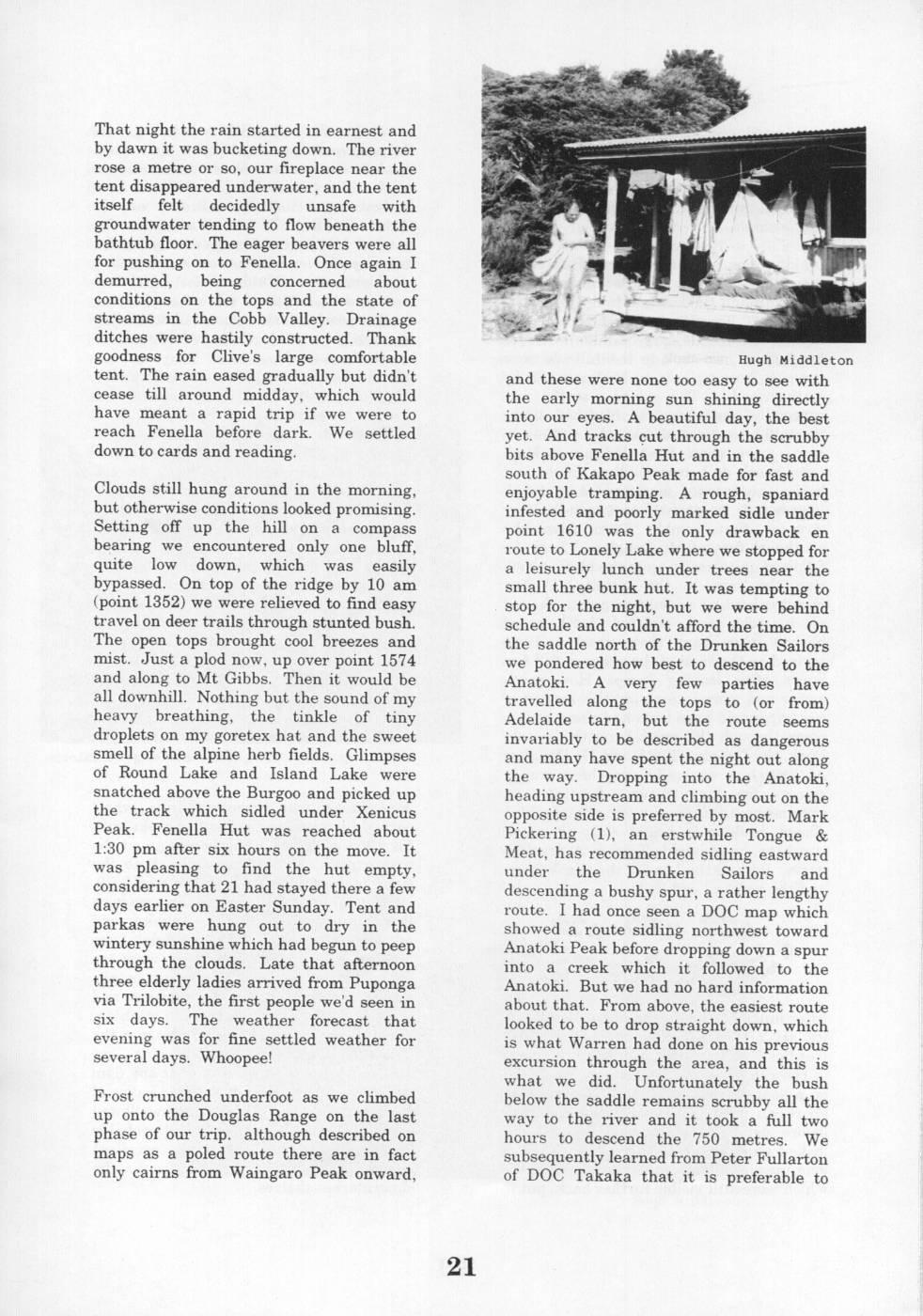 Scanned journal page 4 of 7: Not the Heaphy Track