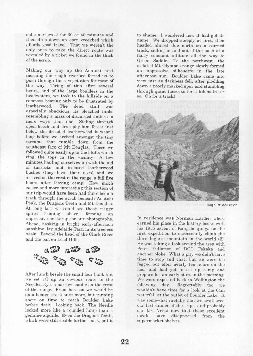 Scanned journal page 5 of 7: Not the Heaphy Track