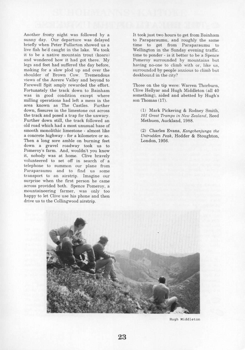 Scanned journal page 6 of 7: Not the Heaphy Track