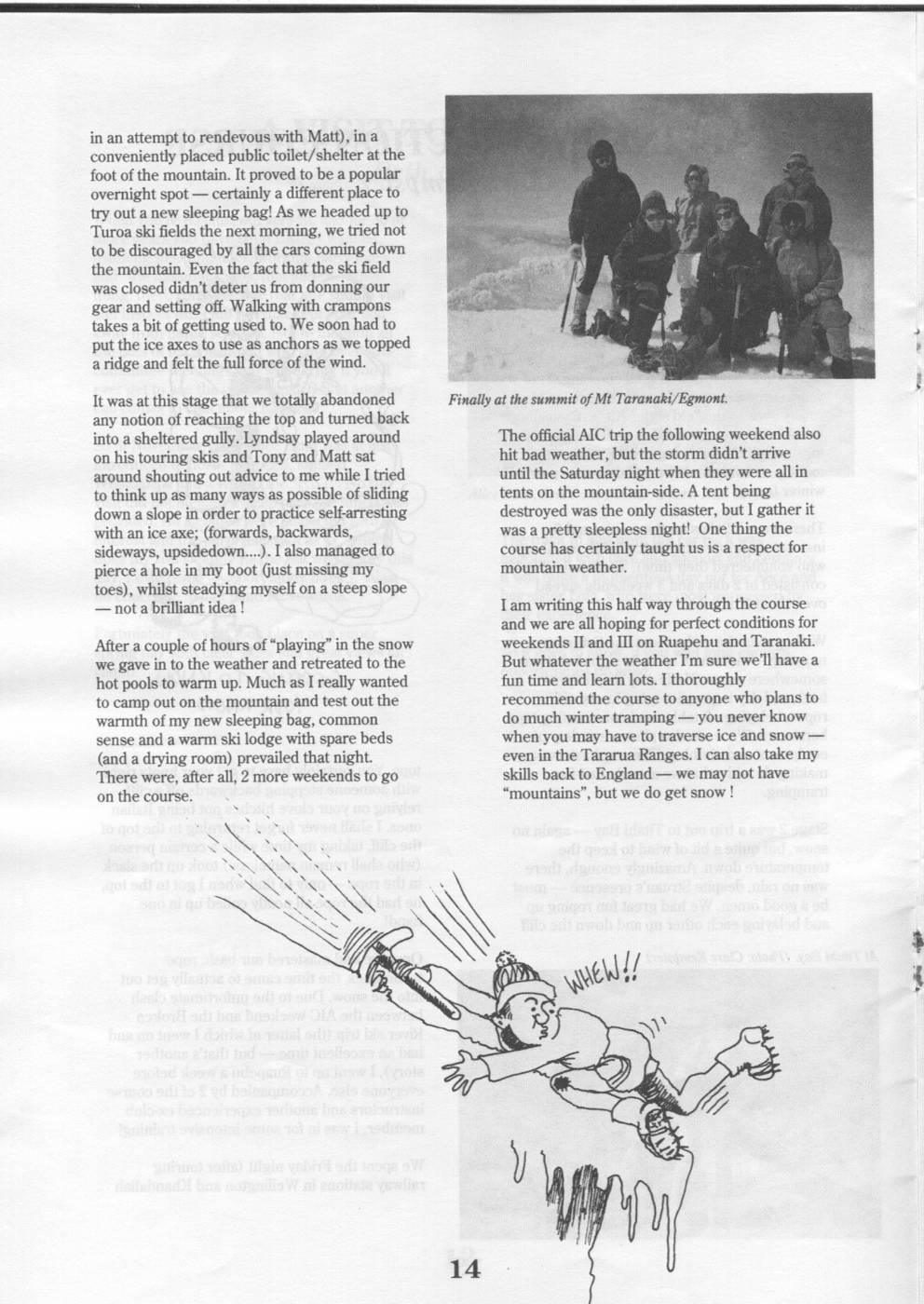 Scanned journal page 2 of 3: Alpine Instruction Course