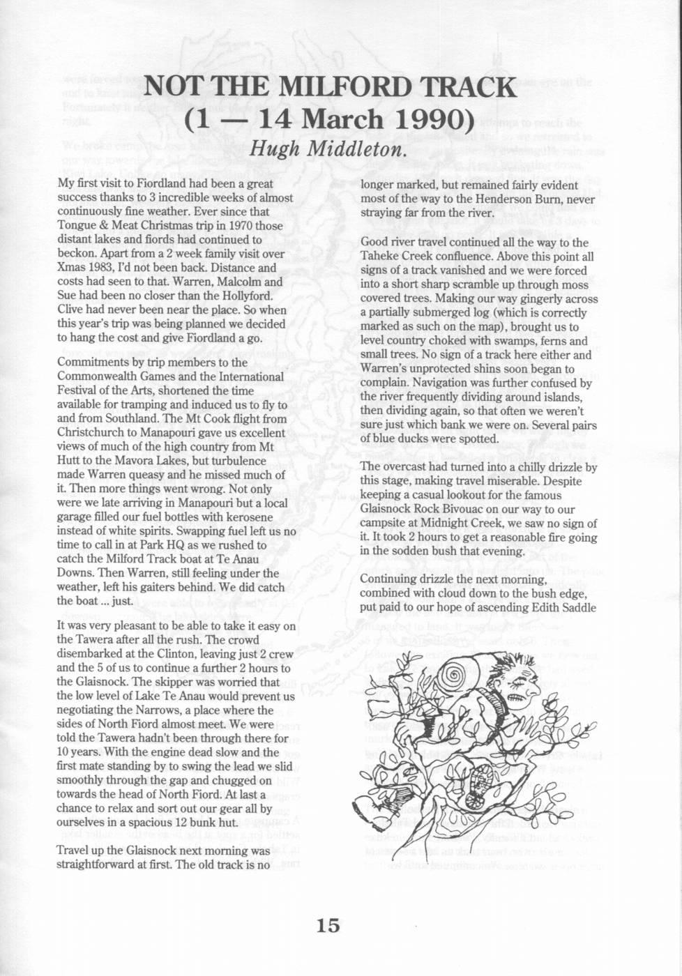 Scanned journal page 3 of 3: Alpine Instruction Course