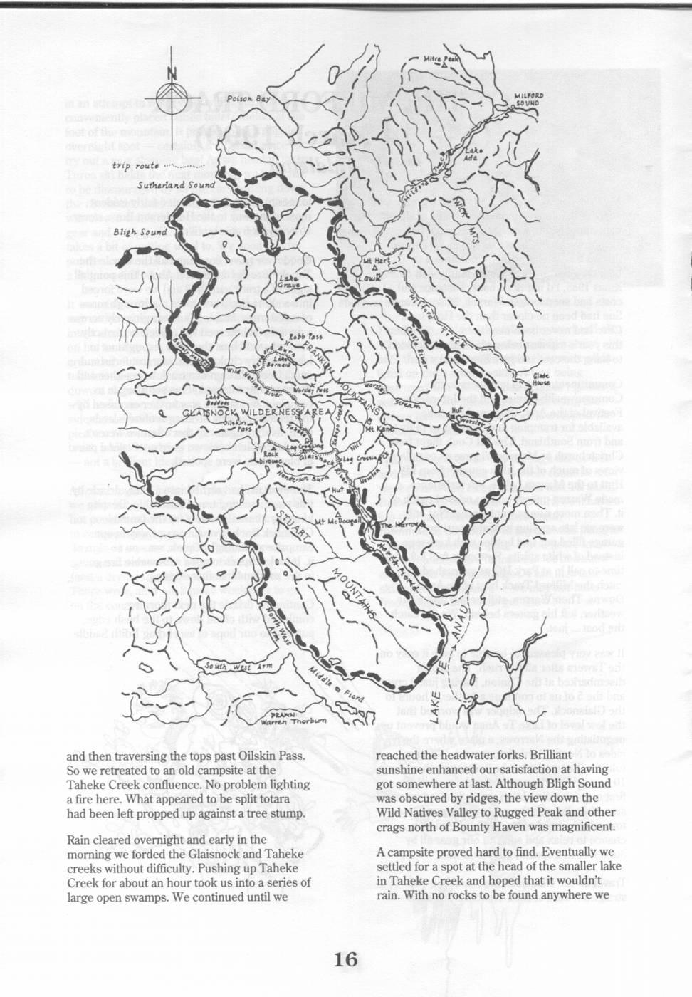 Scanned journal page 2 of 5: Not the Milford Track (1-14 March 1990)
