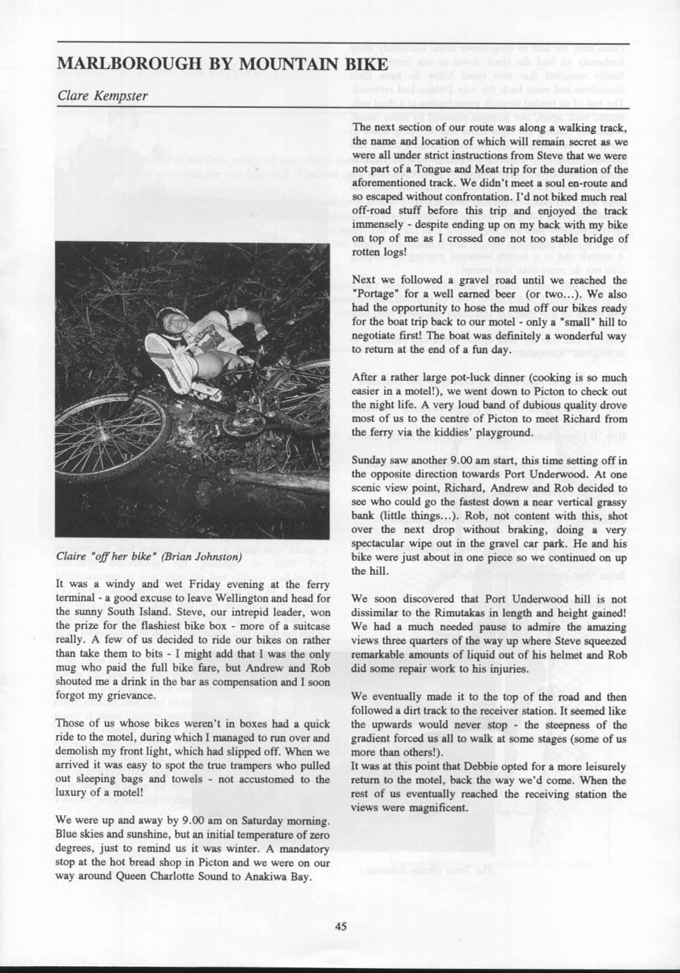 Scanned journal page 2 of 2: Brilliant Broken River 1991
