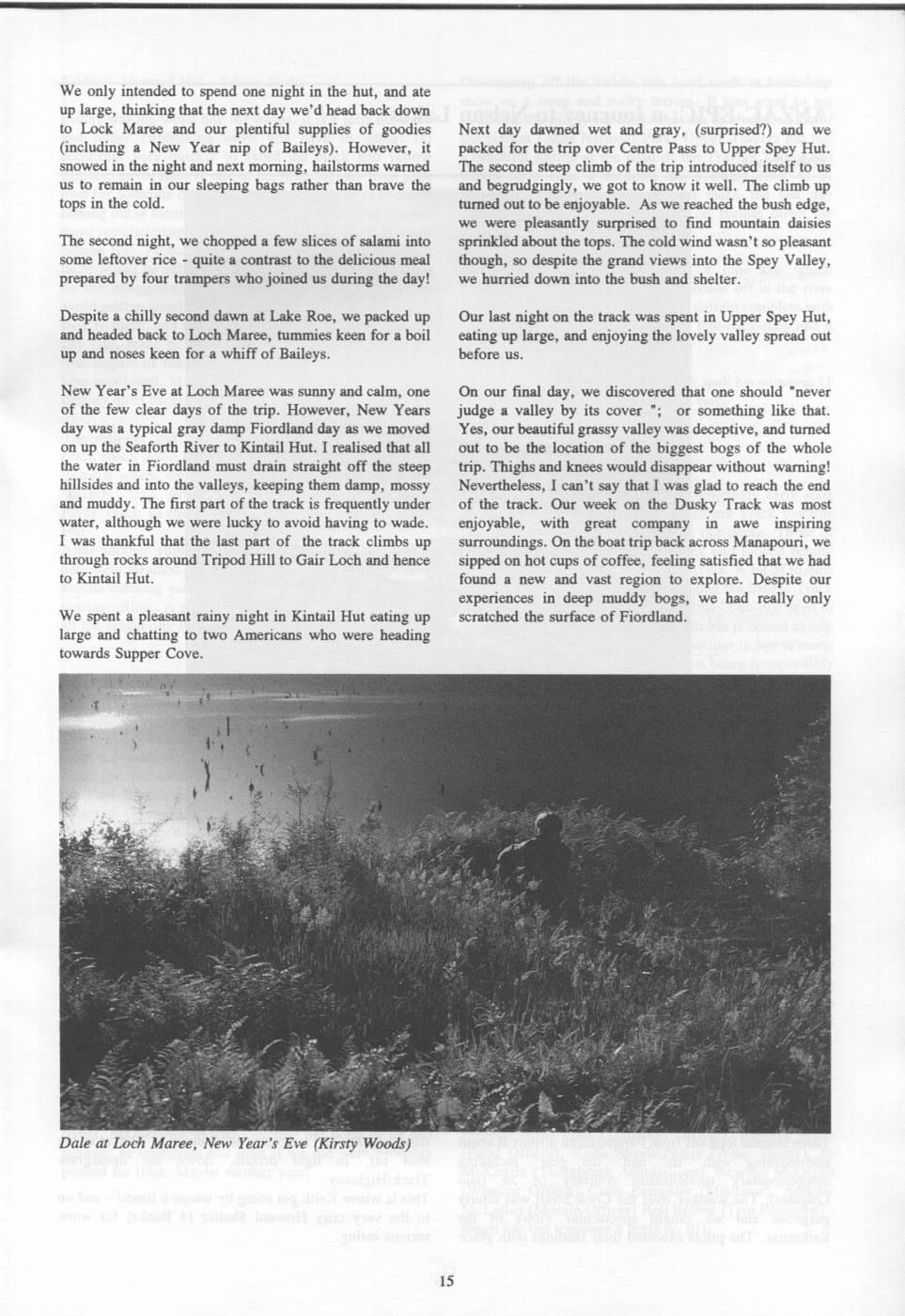 Scanned journal page 2 of 3: Three Dusky Maidens Go South