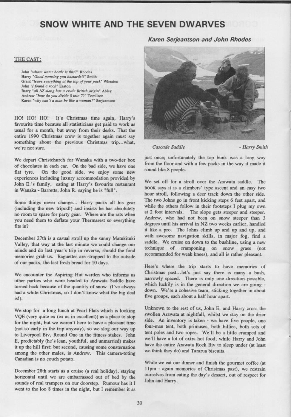 Scanned journal page 2 of 2: Coromandel Tramping for Auckland WT&MC's