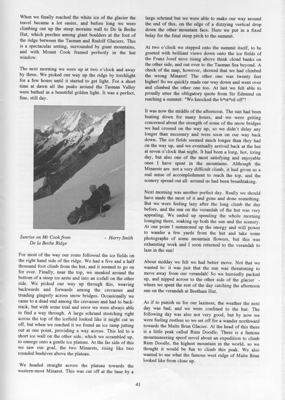 Scanned journal page 2 of 4: Minarets and Red Needles - Trampers Among the Mountain Giants