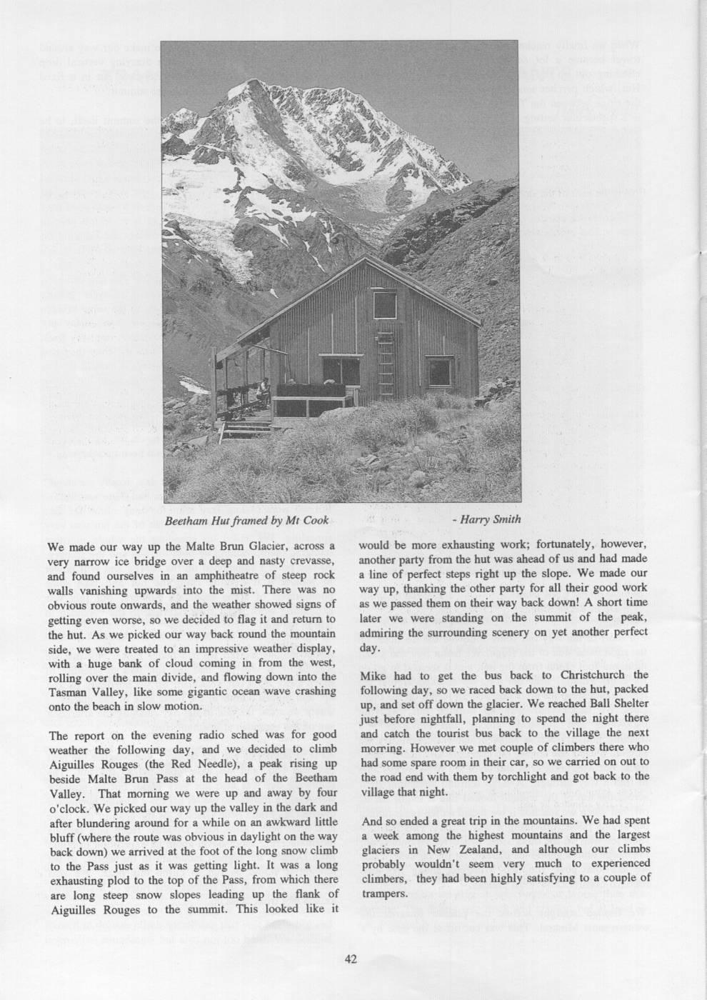 Scanned journal page 3 of 4: Minarets and Red Needles - Trampers Among the Mountain Giants