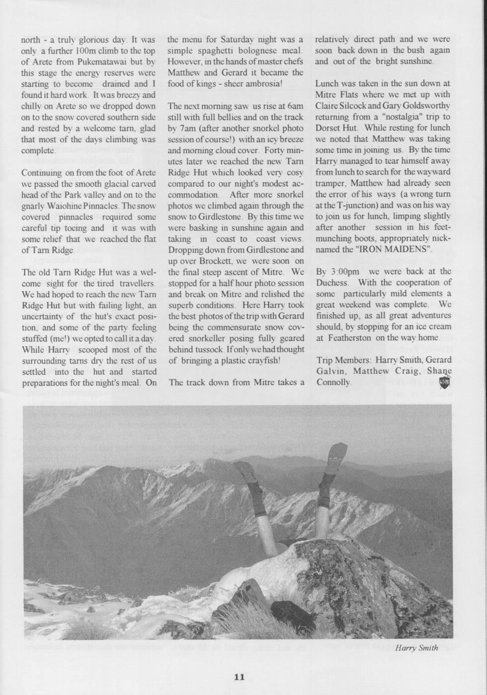 Scanned journal page 2 of 3: A Northern Crossing with Snorkels