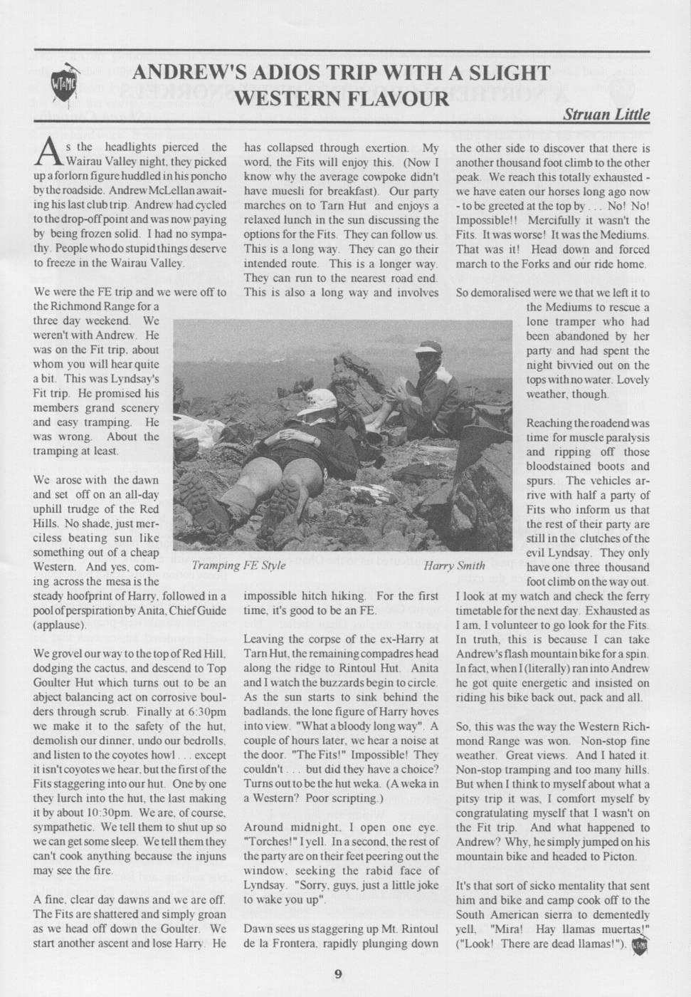 Scanned journal page 1 of 2: Andrew's Adios Trip with a Slight Western Flavour