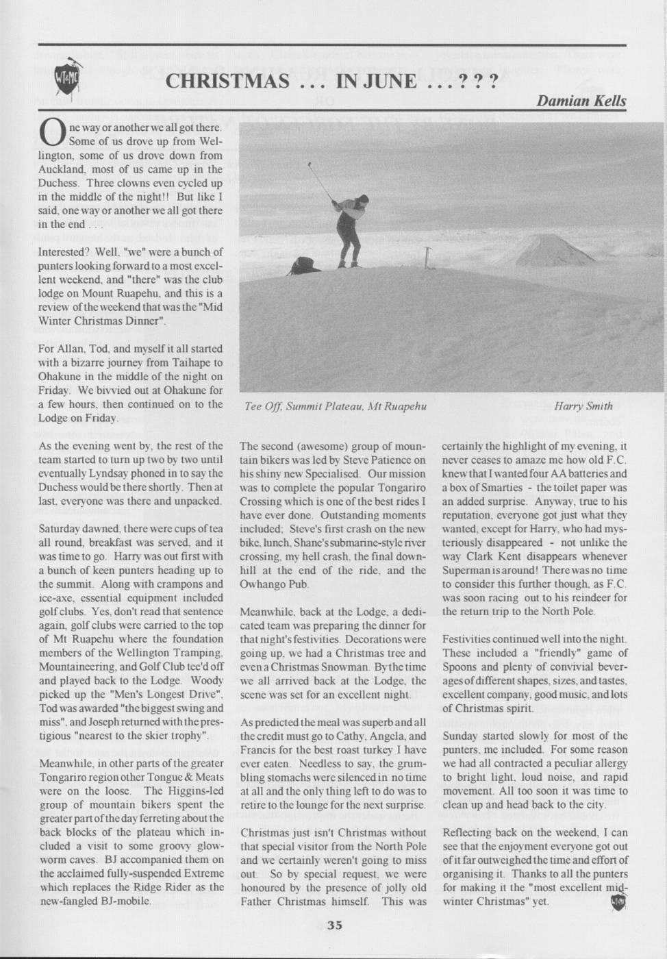 Scanned journal page 1 of 2: Christmas in June ???
