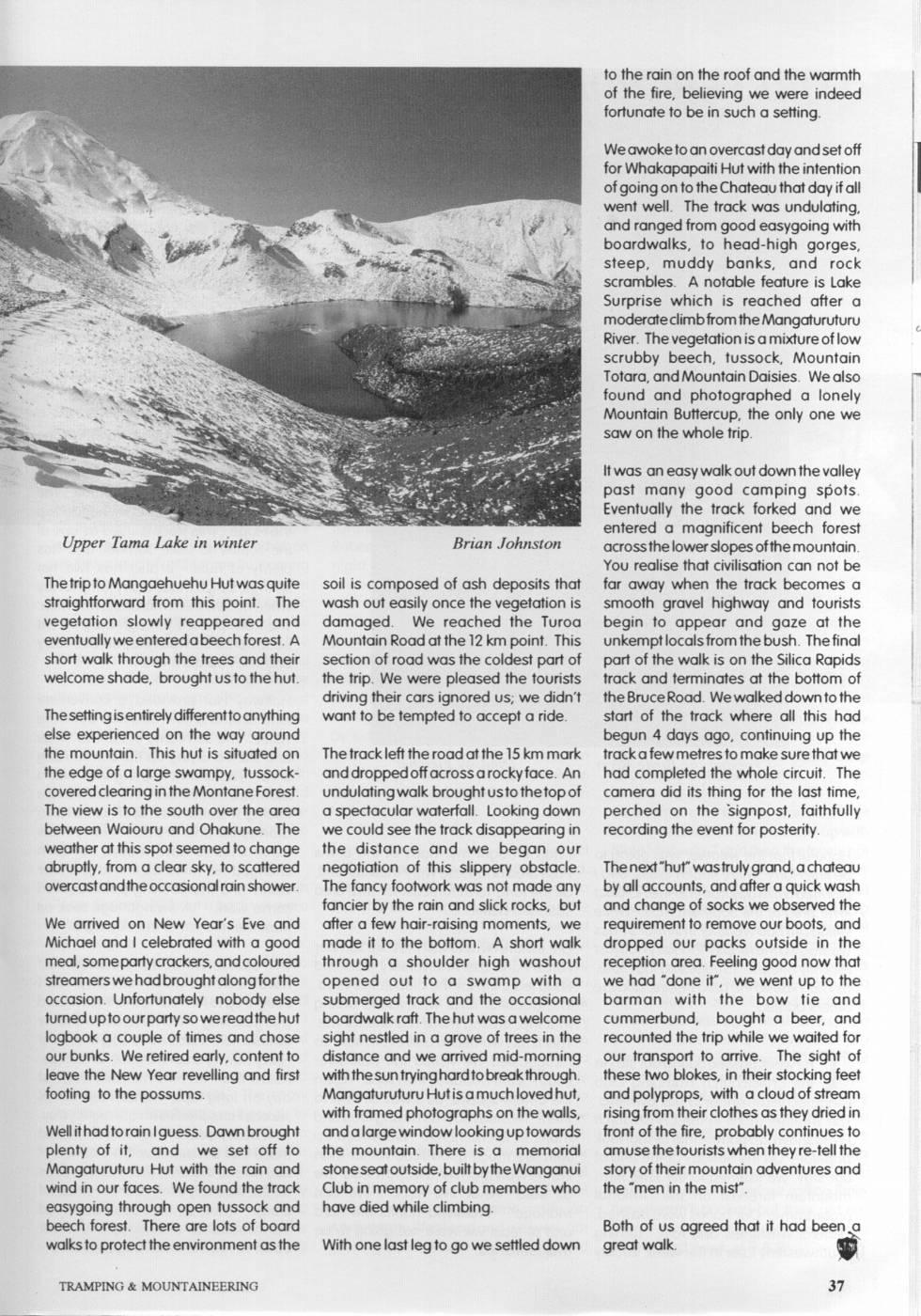 Scanned journal page 2 of 3: A Great Walk