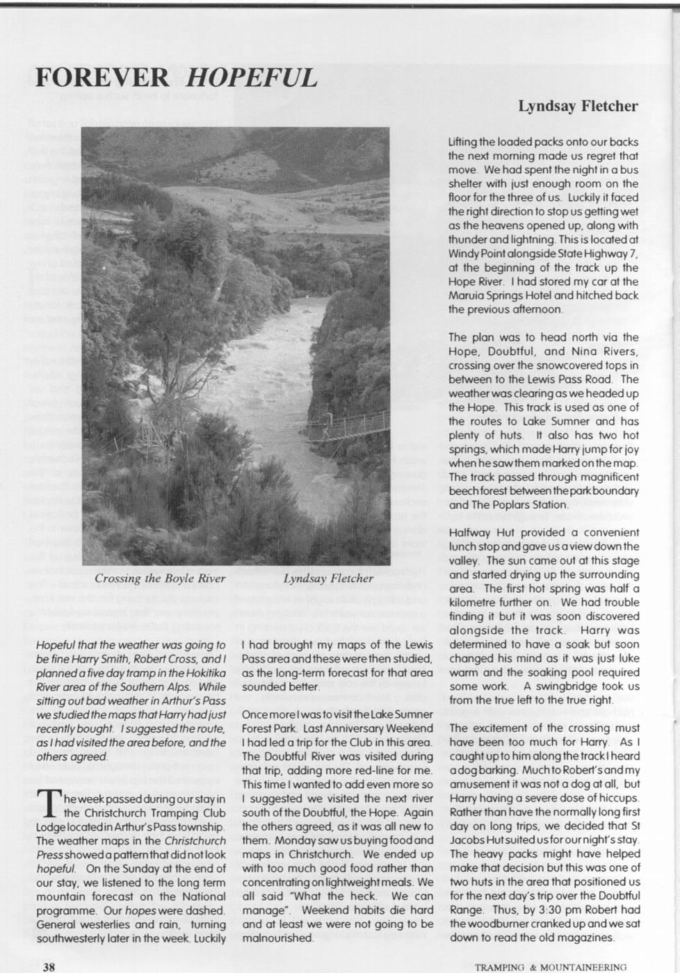 Scanned journal page 3 of 3: A Great Walk