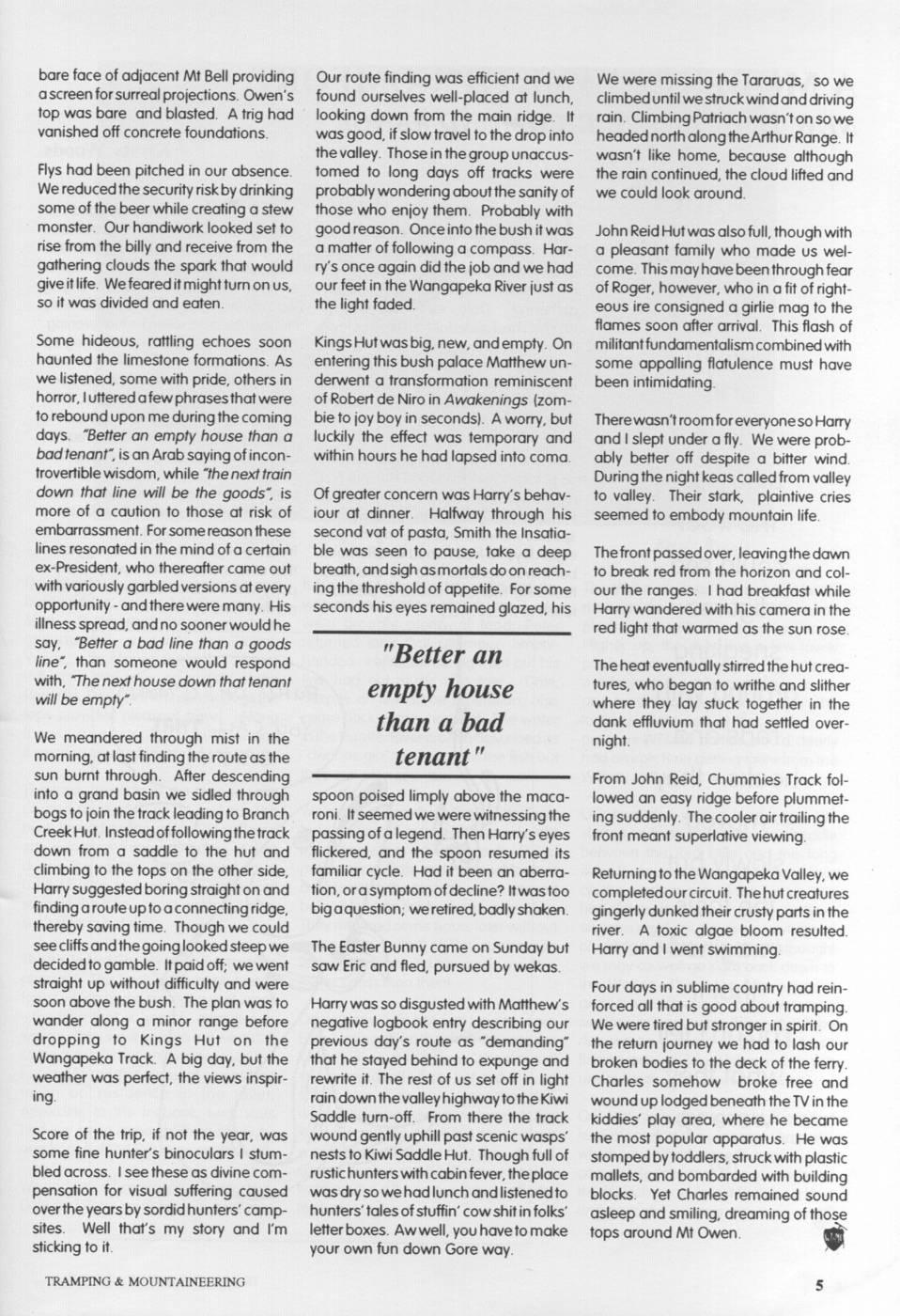 Scanned journal page 2 of 3: Echoes of a Wangapeka Easter