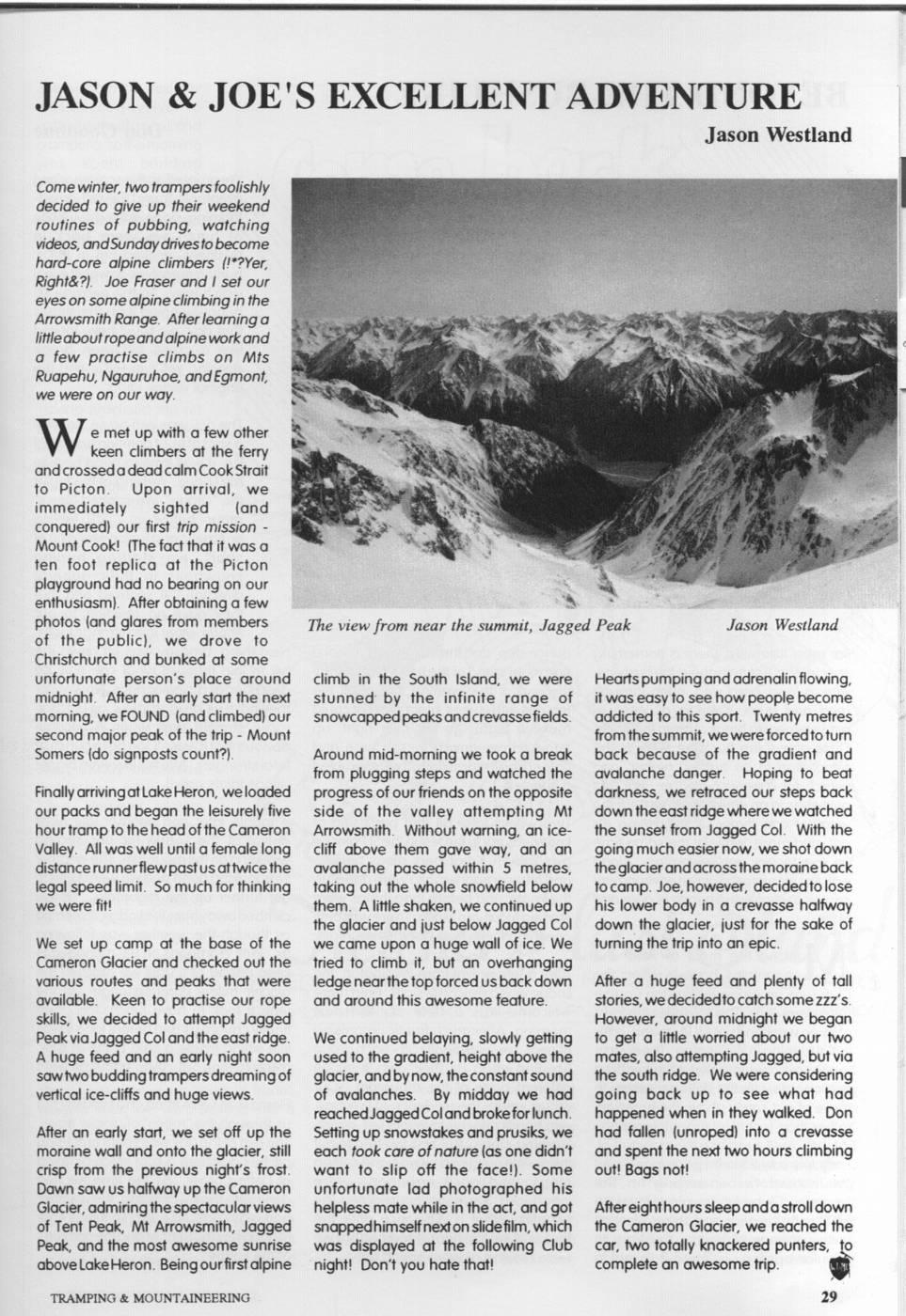 Scanned journal page 2 of 2: My First Trip to Mount Hector
