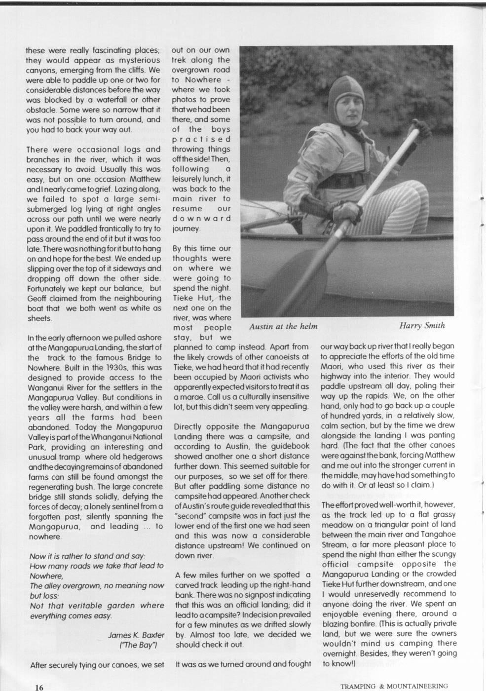 Scanned journal page 3 of 5: Paddling to Pipiriki: a canoe trip down the Wanganui River
