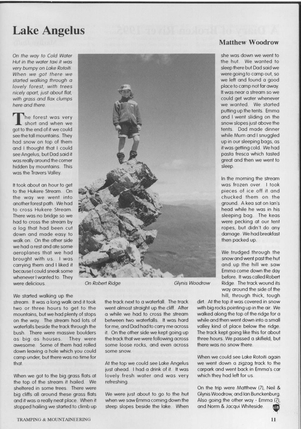 Scanned journal page 1 of 2: Lake Angelus