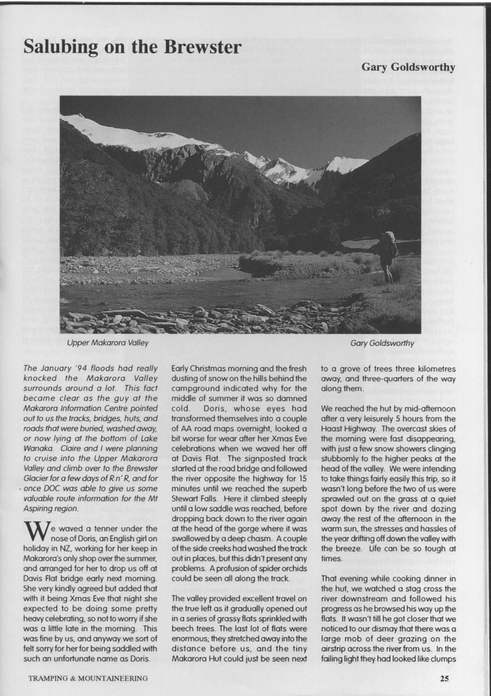 Scanned journal page 1 of 4: Salubing on the Brewster